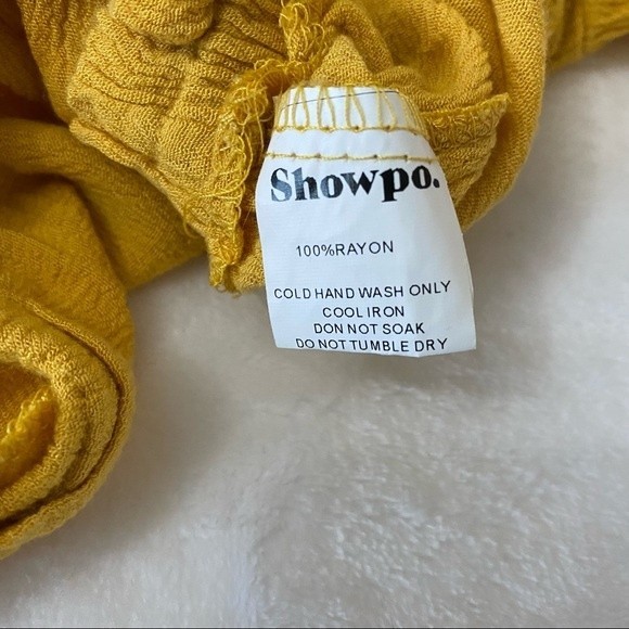 Showpo Yellow Mustard Off Shoulder Crop Top - Picture 4 of 5